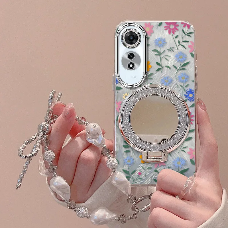 3-Piece Floral Phone Accessory Set with Case, Lanyard, and Stand