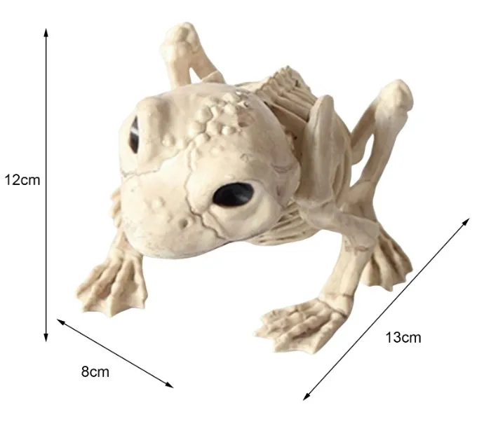 Makamsui Halloween decoratie skelet hond, plastic puppy skelet bot met verstelbare gewrichten voor spookhuis Halloween feestdecoratie, spookhuis spookachtige scène feestgeschenken zonder licht