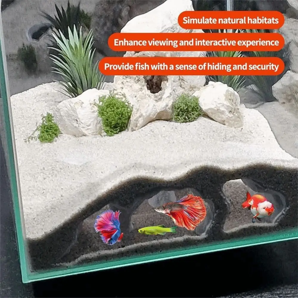 Lustiger 3D-Druck, Kies, Tunnel, Höhlenauflage, sicheres Füttern, Zuchthaus, Fischnest, Freizeit, Höhle, Aquarium, Dekor – Detail 11