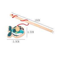 Montessori Wooden Fishing Toys For Children Magnetic Marine Life Cognition Fish Games Parent-Child Interactive Educational Toy 6