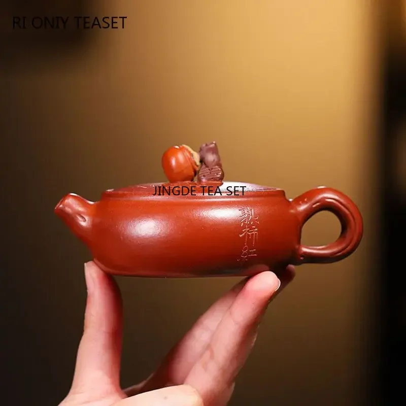 90ml Yixing small capacity purple clay teapot original ore Dahongpao mud handmade teapot