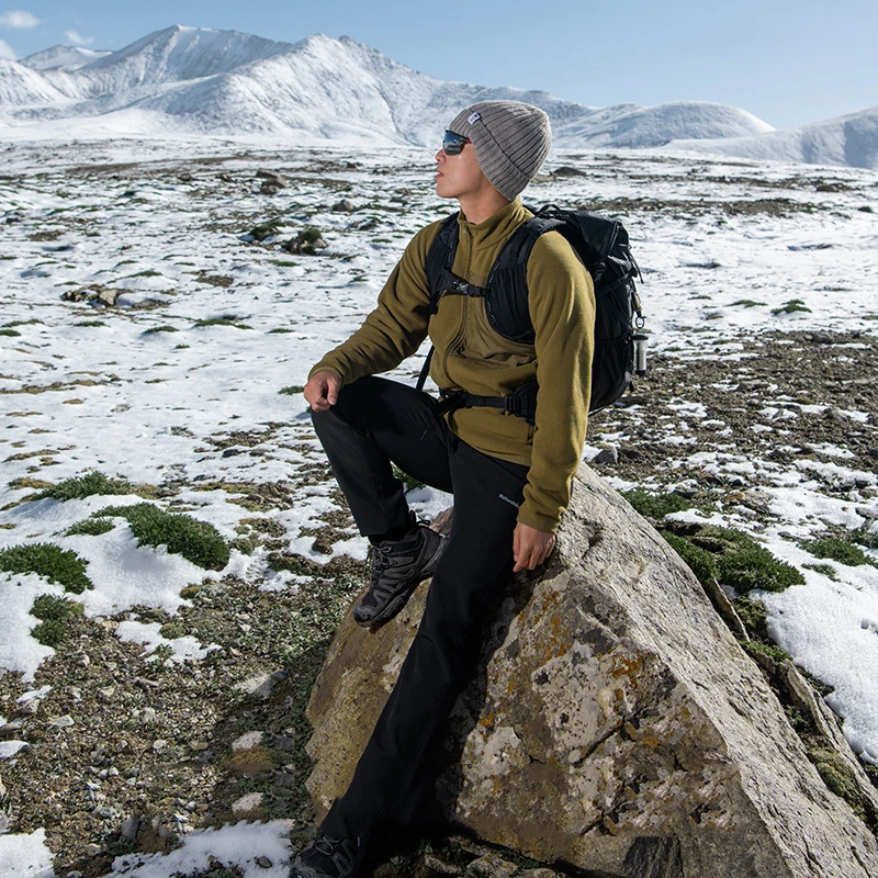 Naturehike Women Winter Fleece Pants Waterproof Warm Pants Hiking Camping Climbing Skiing Men Outdoor Sports Soft shell Trousers
