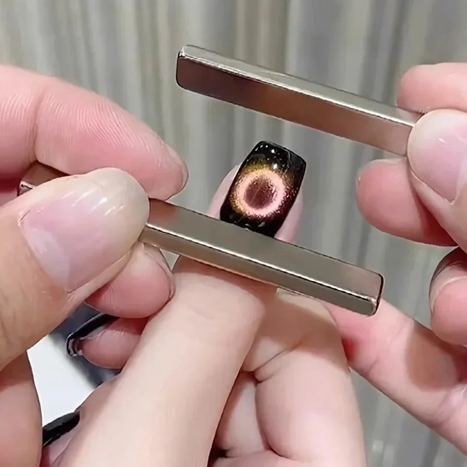 다기능 네일 아트 자석 스톤 패턴 흡수 네일 젤, 3D 고양이 눈 크리스탈 마그네틱 바, 네일 향상 도구, 2 개