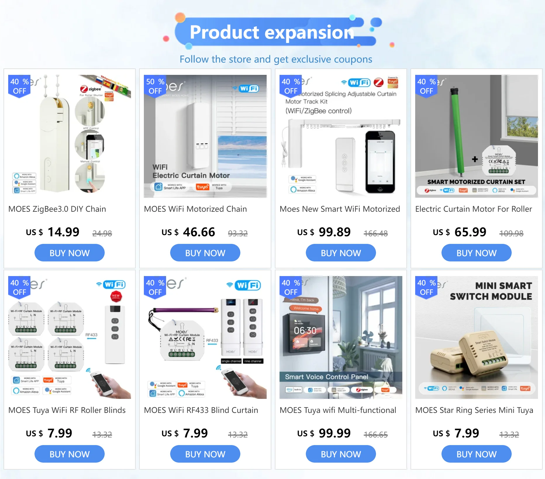 RF Remoto, Tuya Smart App Controle, Alexa, Google