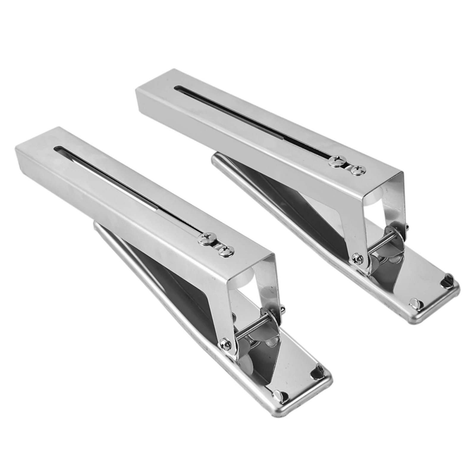 2Pcs Foldable Microwave Oven Shelf Rack Stainless Steel Support Frame Stretch Adjustable Wall Mount Bracket Holder Kitchen Tool 3