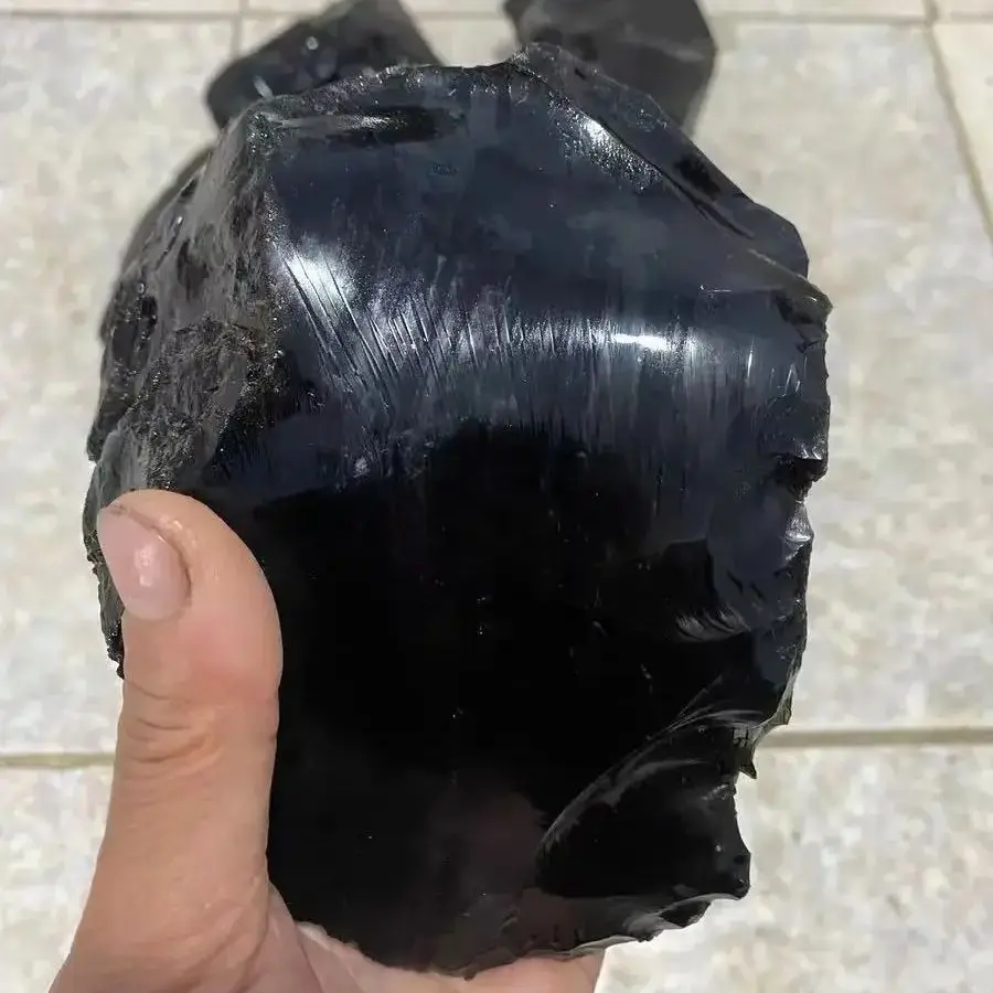 Natural Rough Black Obsidian Irregular Shape Raw Quartz Healing Crystals Stones Mineral Rock Specimen Decoration 5