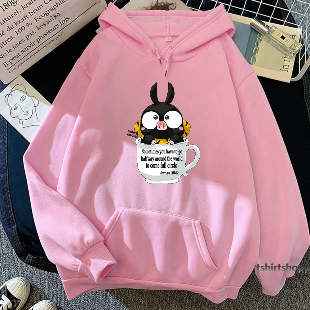 

2023 Anime Ranma Hoodies Aesthetic Clothes Harajuku Sudaderas Kawaii P-Chan Tops Women Spring/Autumn Sweatshirt Manga Hoodie