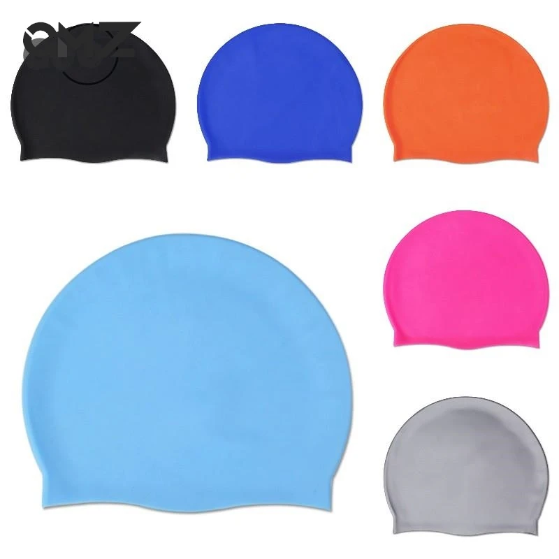 

Шапочка для плавания для взрослых, для мужчин и женщин, водонепроницаемая высокоэластичная силиконовая шапочка для плавания, большая латексная шапочка для плавания с длинными ушками