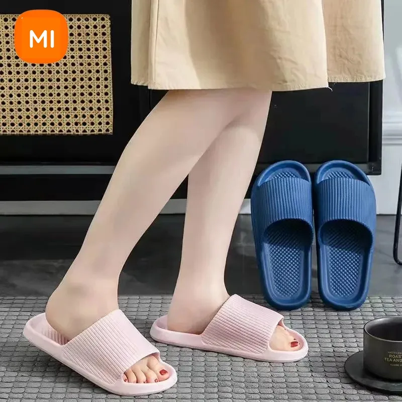 Xiaomi Fashion Sandals Men's Women's Anti-Slip Wear-Resistant EVA Thick Sole Comfortable Home Slippers Bathroom Bath Flip-Flops non slip slippers
