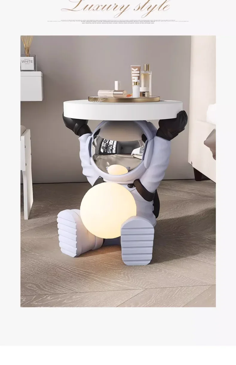 Space Astronaut Coffee Table Ornaments, Smart Bedside Tables, Light-emitting Bluetooth Speakers, Home Furniture Sculpture Gifts
