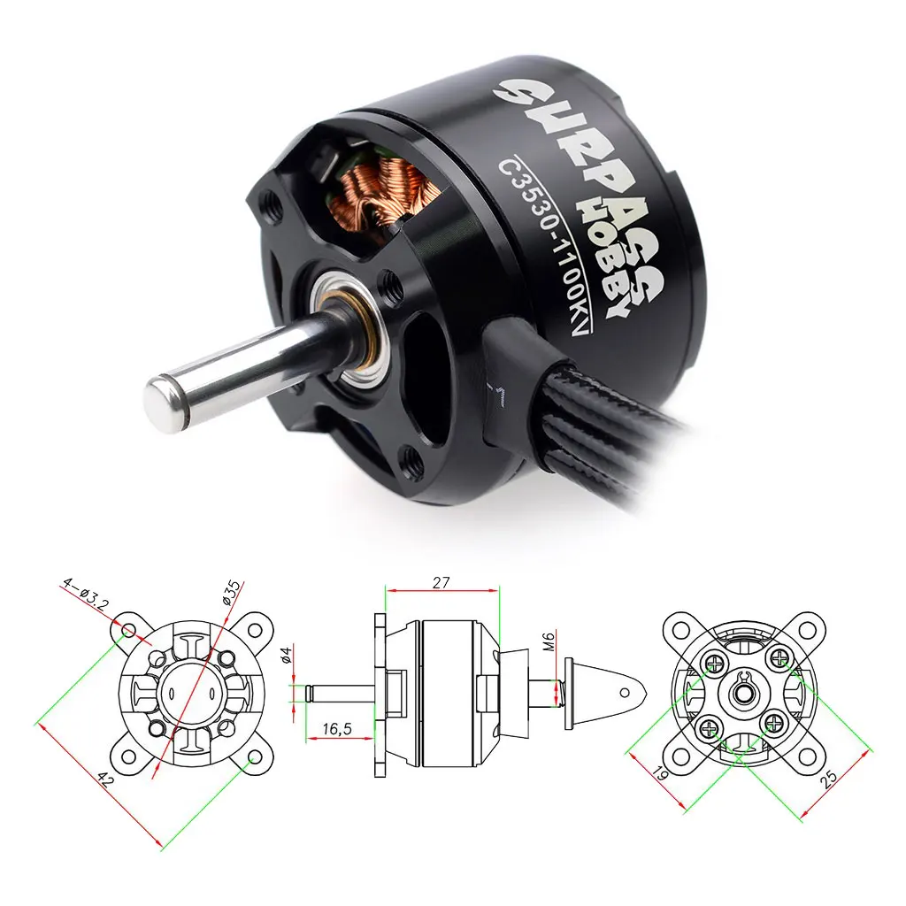 ÜBERTREFFEN HOBBY C3530 Outrunner 3530 1100KV 1400KV 1700KV Bürstenlosen Motor für RC FPV Starrflügel Flugzeug Drone Fernbedienung Teil – Detail 3