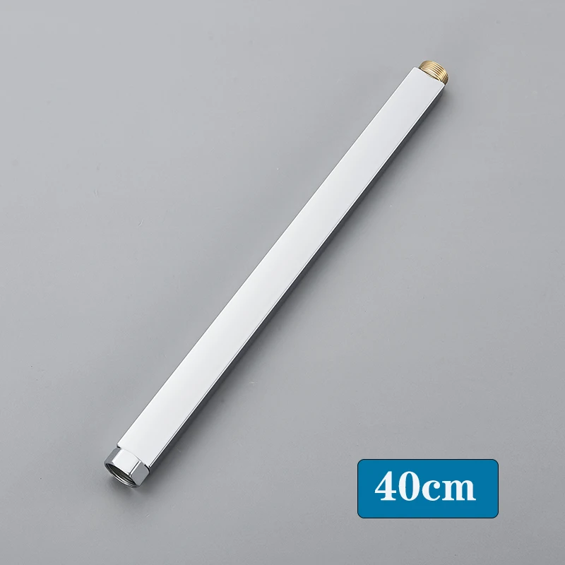 Shower Pipe Extension Square Bathroom Shower Arm Stainless Steel Round 30 cm