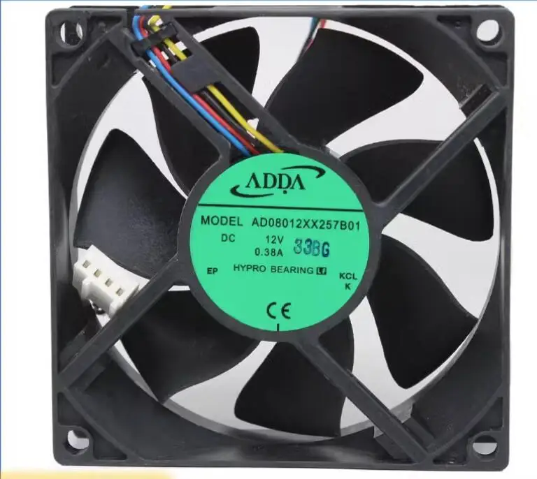 

ADDA AD08012XX257B01 DC 12V 0.38A 80x80x25mm 4-Wire Server Cooling Fan