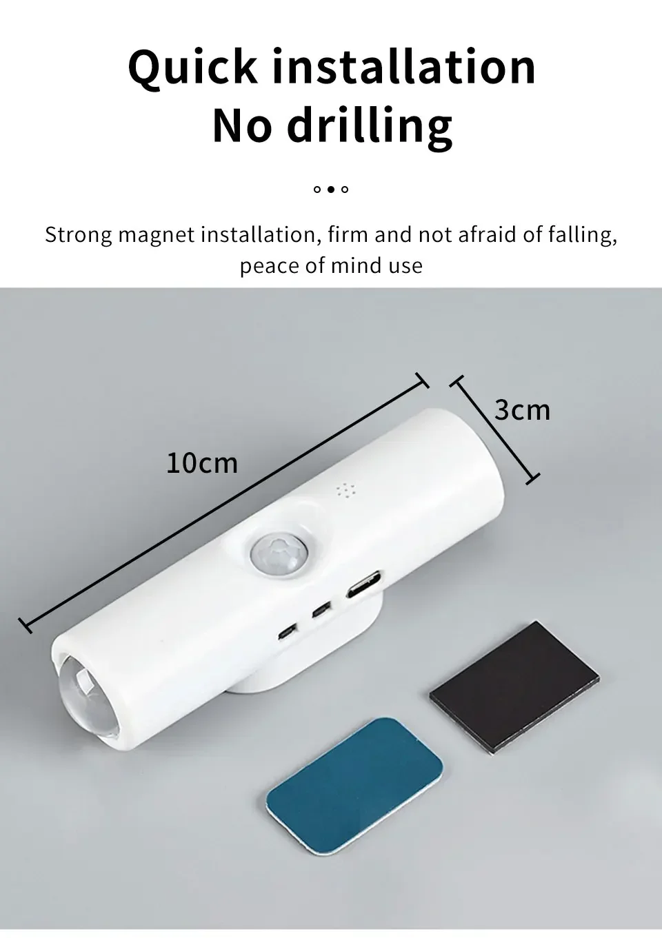 Motion Sensor RGB LED Night Light - Rechargeable Magnetic Wall Lamp for Mood Ambient Lighting