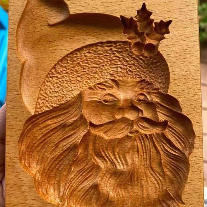 Easter Christmas 3D Wooden Cookie Mold Gingerbread Mould Carved Decoration Stamp Embossing Craft Decorating Baking Tools M531 baking mold cookie mould cookie printing mold baking decorating tools