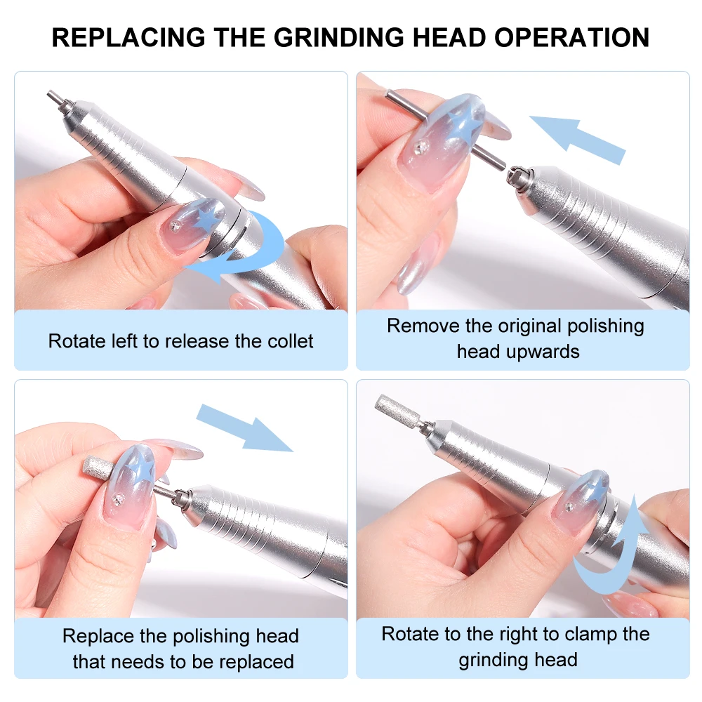Portable Electric Nail Drill Rig Display Nail Grinder Professional Polish Grinder Accessories Salon Equipment