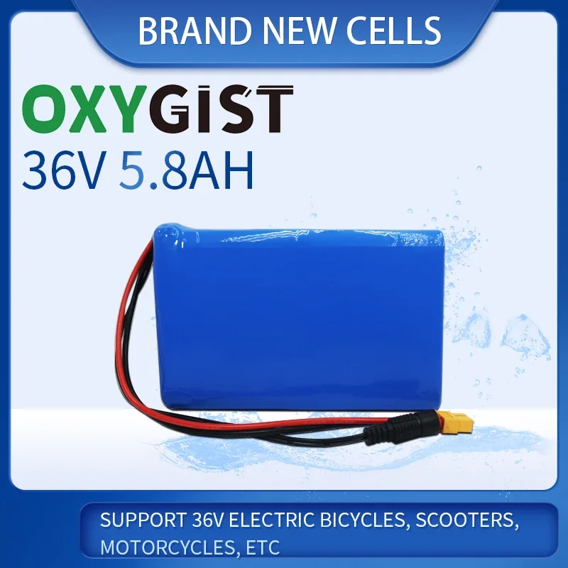 

OXYGIST 36V 5.8Ah 10S2P 450Watt 18650 li-ion battery pack 42V electric scooter unicycle ebike 15A BMS m365 pro Extend range