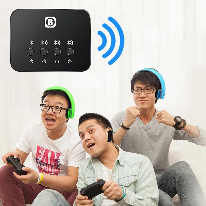 For Mobile Phone Bw-107 Bluetooth-compatible 4.0 Stereo Transmitter Splitter Adapter Music Receiver Sharing Device Function