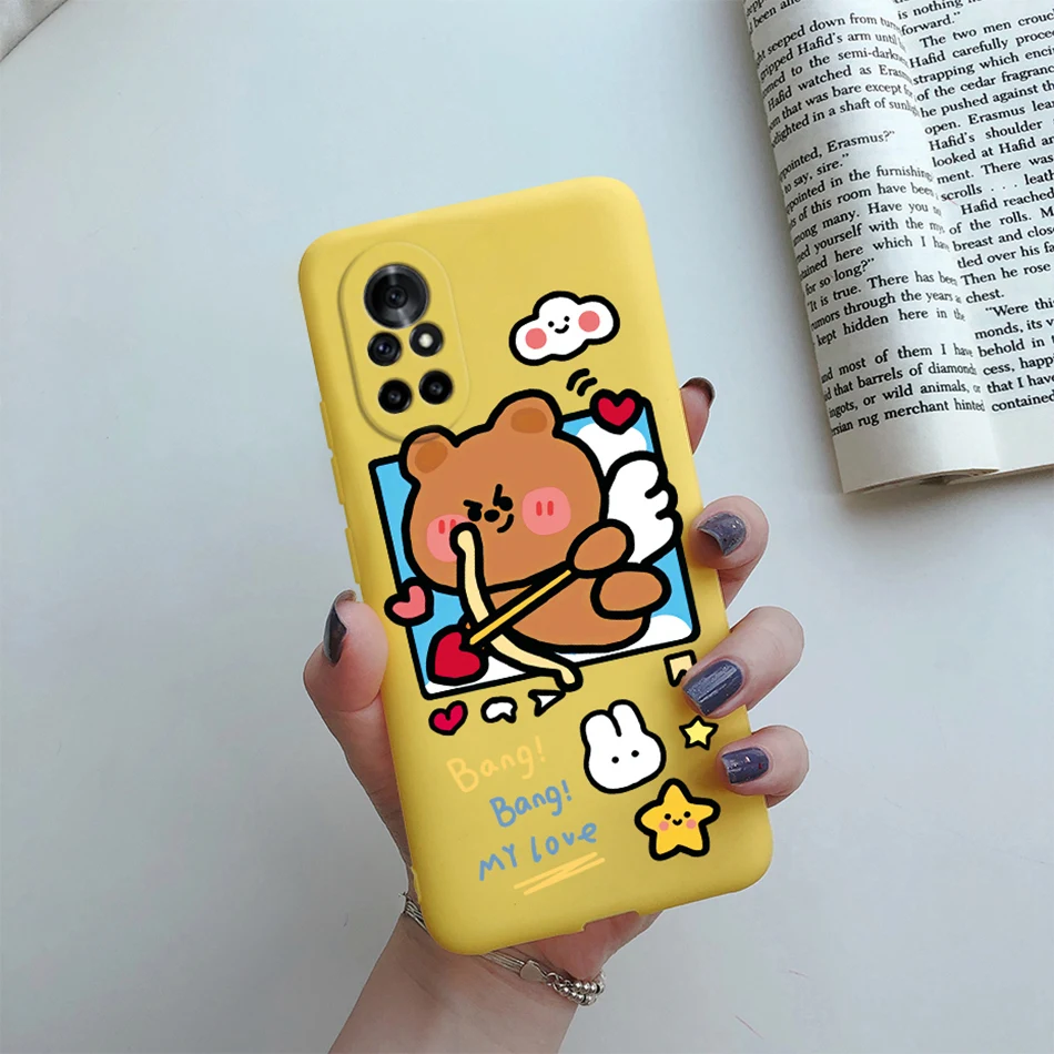 Floral Cat Cartoon Silicone Phone Protector Case - Stylish Back Cover