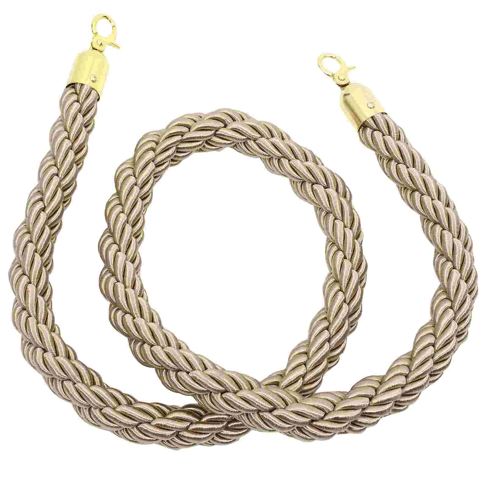 Guardrail Rope Isolation Lanyard Barrier Tape Stanchions Ropes Crowd Control Rope With Hooks Queue Barrier Line