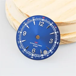 Green Lume Case Mod Pilot Dial with Arabic Numerals - 28.5mm (U)