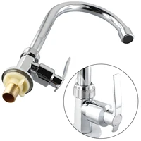Swivel Spout Kitchen Faucet Kitchen Faucet Plating Silver Single Cold Water Stainless Steel Bars Bathrooms Parts 4