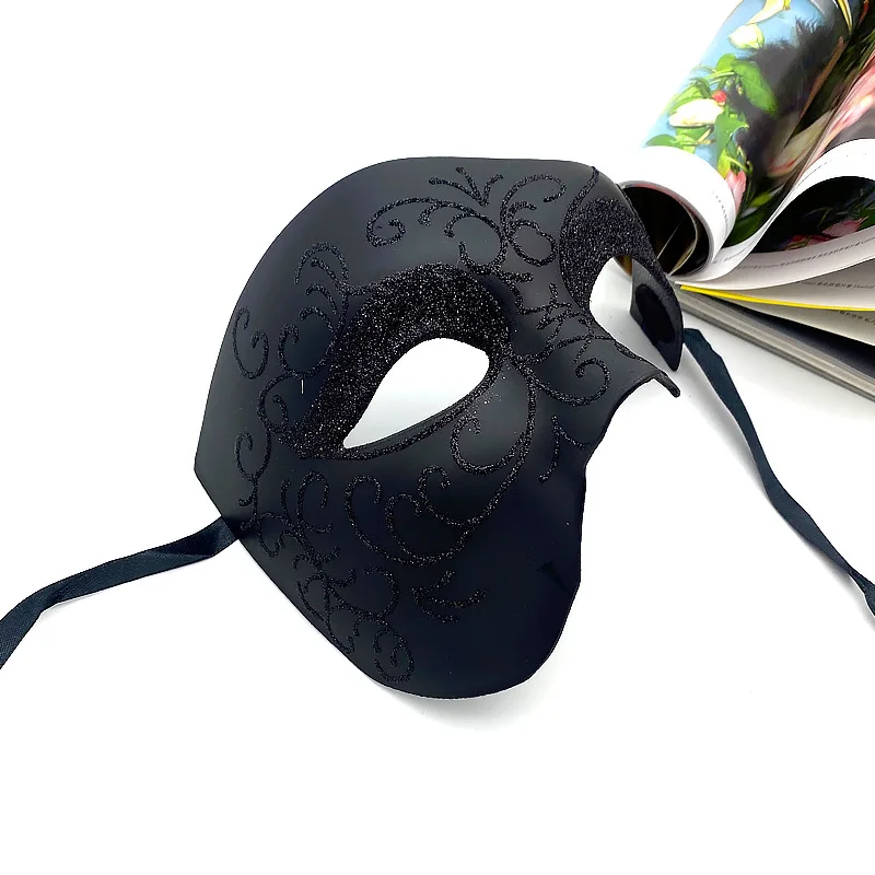 Halloween Costume Party Masquerade Male Masquerade Half Face Adult Phantom Of The Opera Retro Prince One-eyed Mask