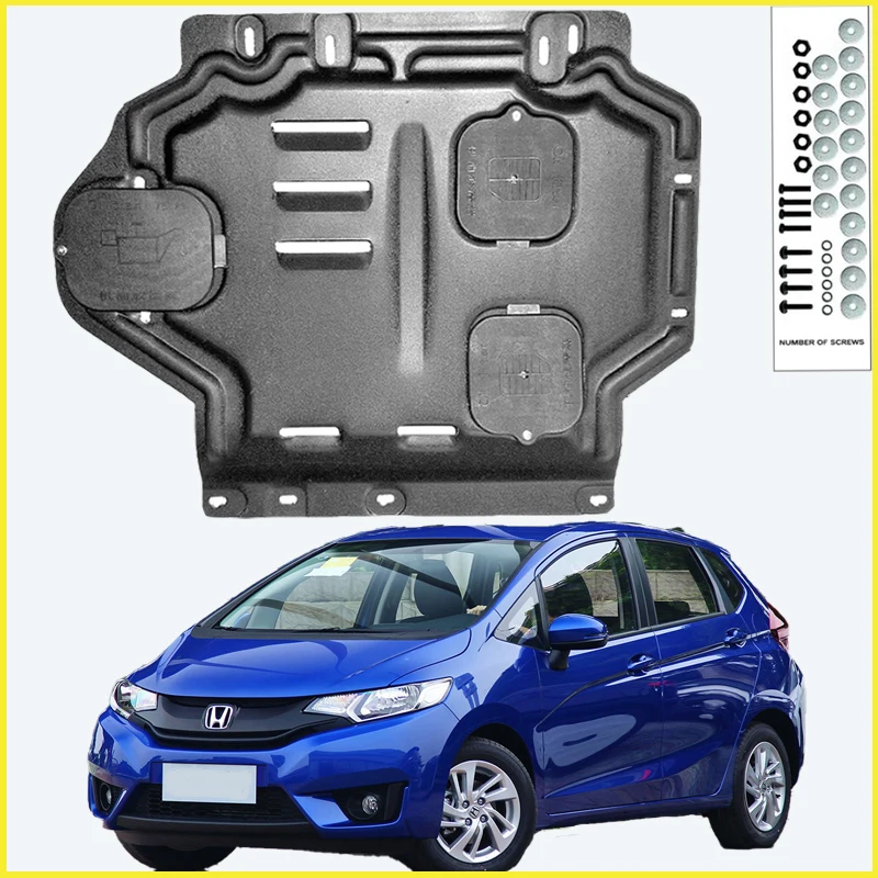 For Honda FIT 2014-2020 Black Under Engine Guard Plate Splash