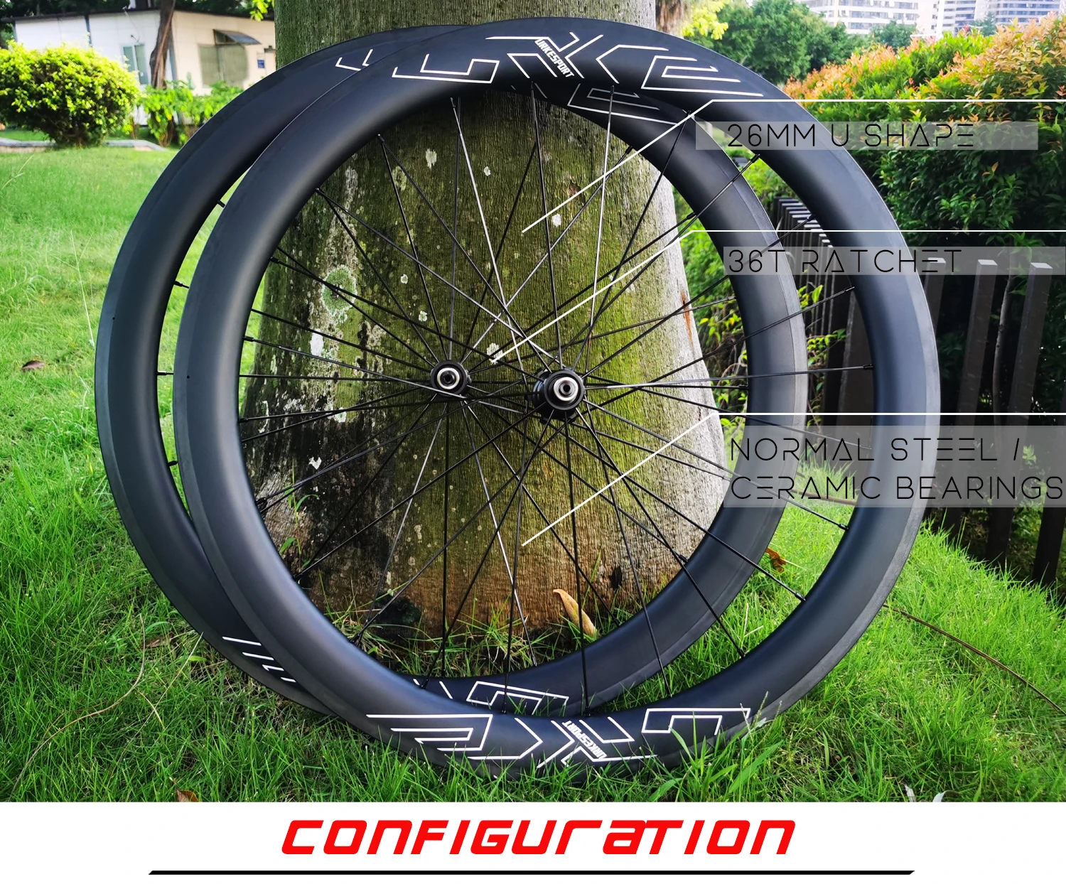 Carbon landsvägshjulset 700c fälgbroms ultralätt tubeless_voghion.com