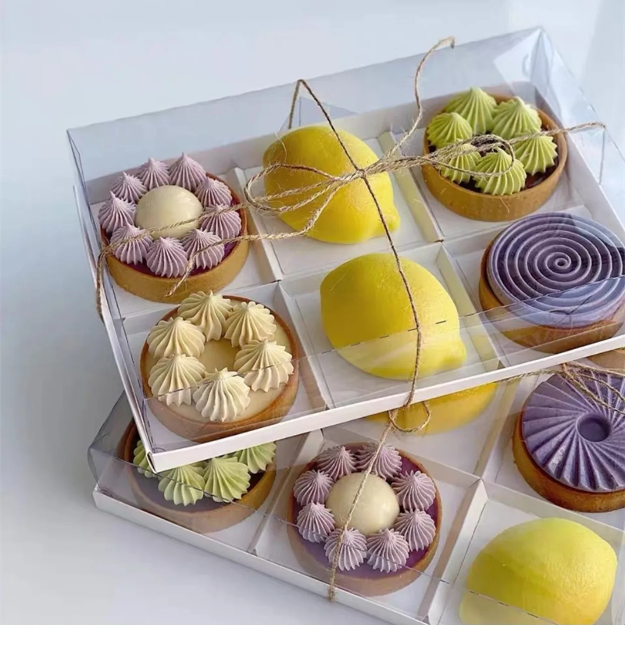 Transparent Pastry Cake Box 4/6 Inch 2/4/6 Pack Clear Dessert Packaging Container for B... - SKU TPCB0948 - UGI Packaging