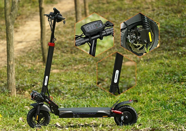 Monopattino Elettrico IScooter IX4, Motore 800W, Batteria 48V15AH, Velocità Massima 45Km/h, Pneumatici da 10 Pollici, per Adulti, Pendolari, Tutti i Terreni - immagine 6