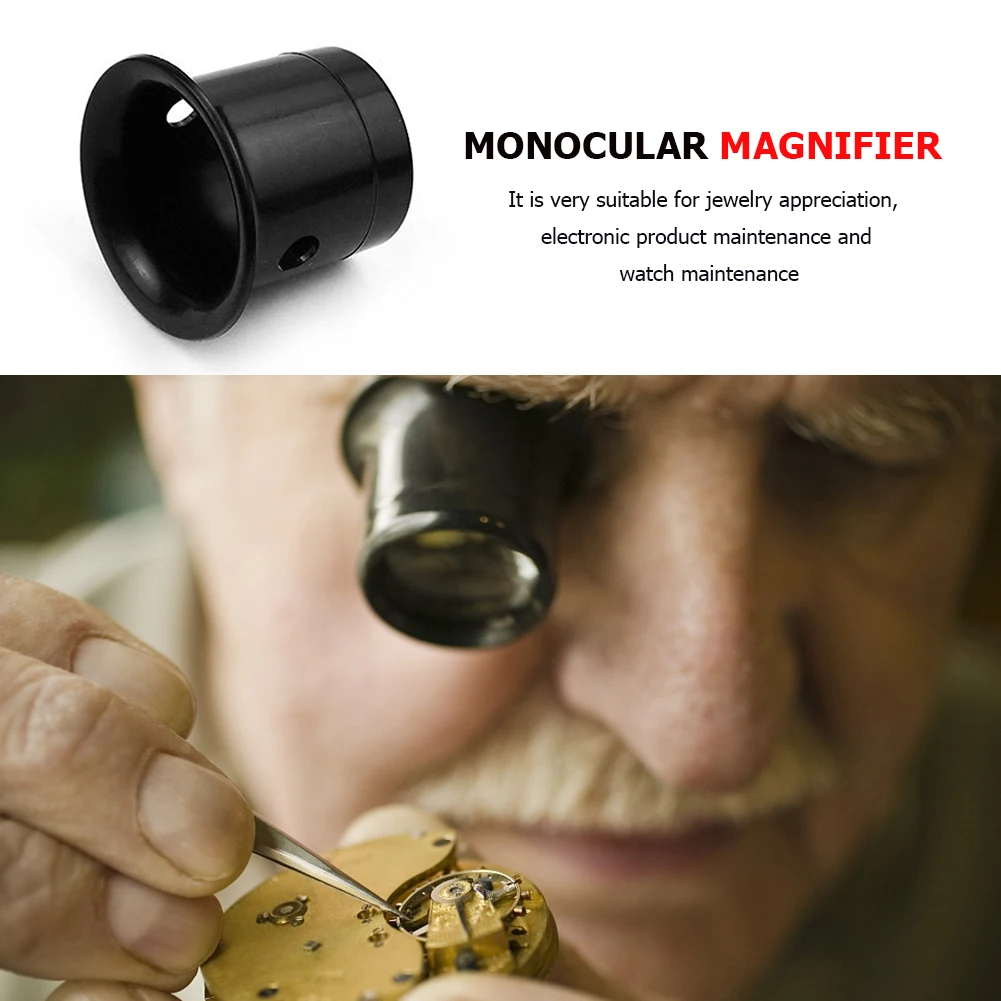 3X 5X 10X 15X 20X Jewelers Watch Magnifier Tool Eye Loupe Loop Magnifier Magnifying Glass Watchmakers Jewelry Tools magnifying glass