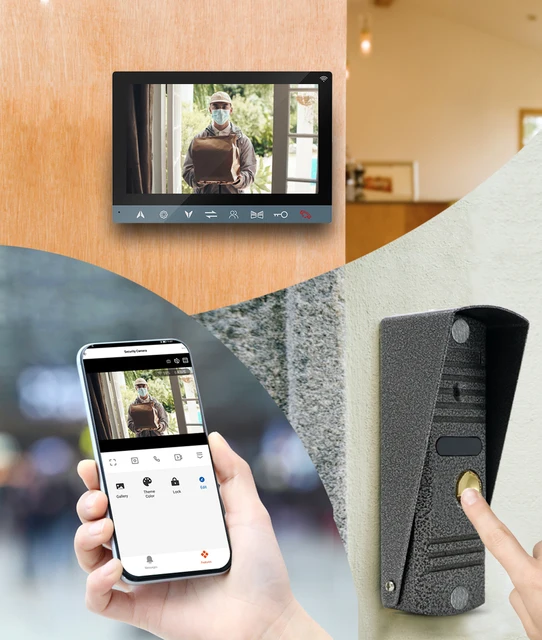 Hayway Tuya Home Intercom 1080P Wireless WIFI Doorbell Camera For Apartment Support one-key Unlock, Motion Detection Auto Record 6
