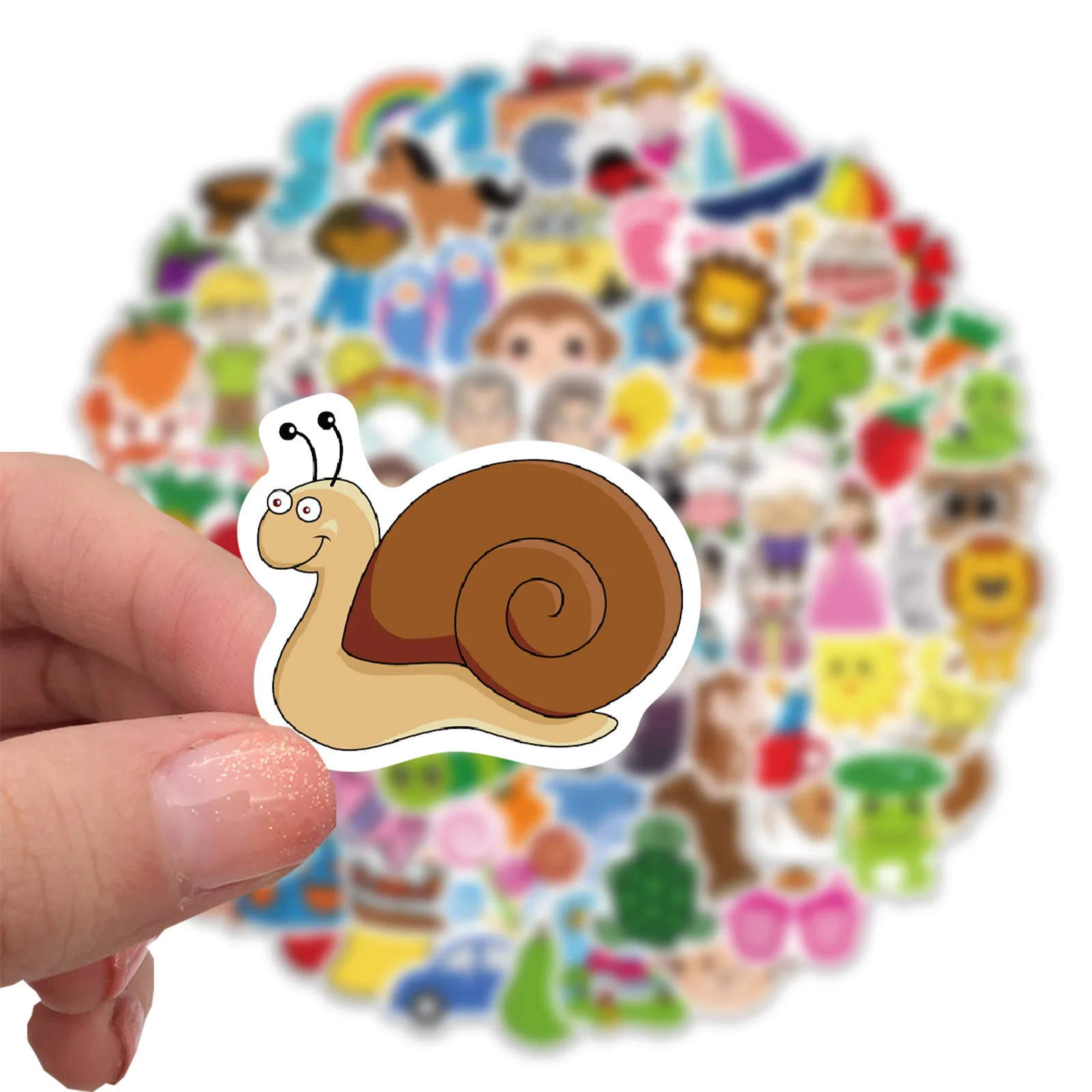 90Pcs Cartoon Baby Training Focus Series Stickers Suitcase Phone Case Water Bottle Waterproof Decoration Diy Sticker Packs