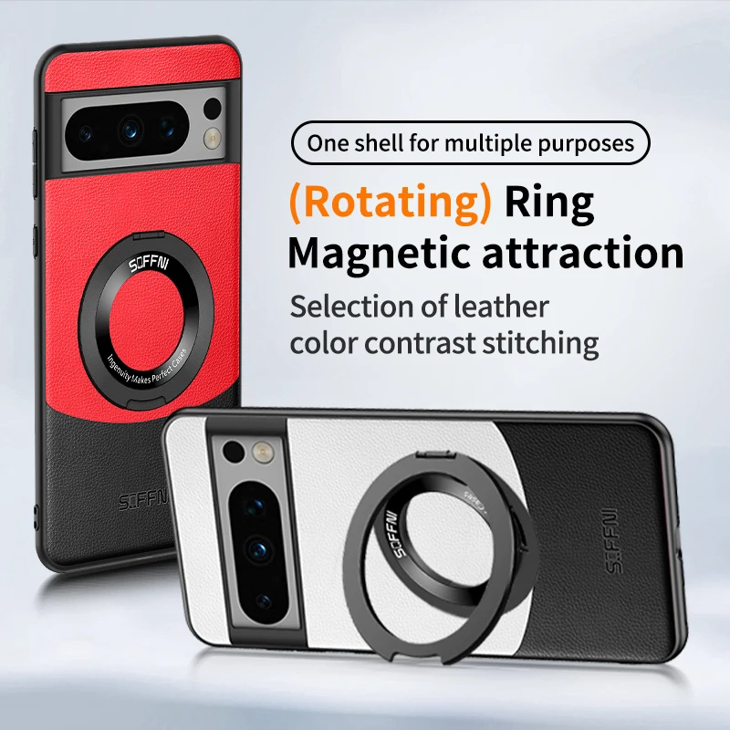 New Magnetic Wireless Charging Stand Case for Google7 Coohole Synthetic Leather Cover