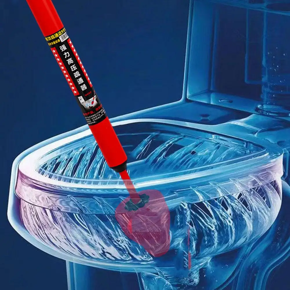 High Pressure Toilet Unblock One Shot Toilet Pipe Plunger Quickly Unblock Household Toilet Sewer Dredging Plunger 1/2Pcs 4