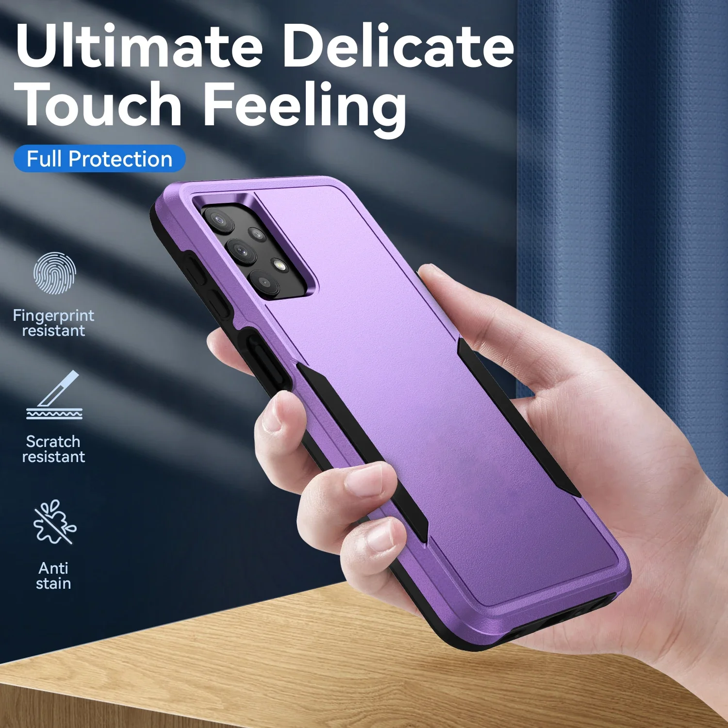 thumbnail image 1 of Hard Protective Matte Case for Samsung Galaxy S23 FE 5G S22 S24 Ultra S21 Plus S20 A15 A55 A35 A05S A04S A54 A14 A53 A73 A52 A13, 1 of 5