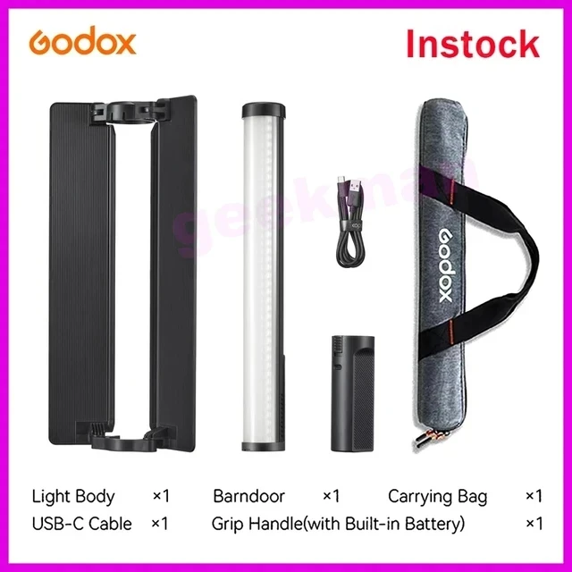 Godox 미니 LED 라이트 스틱, LC500R 미니 LC500, RGBWW LED 라이트 스틱, 2500K-8500K 색 온도, CRI 95