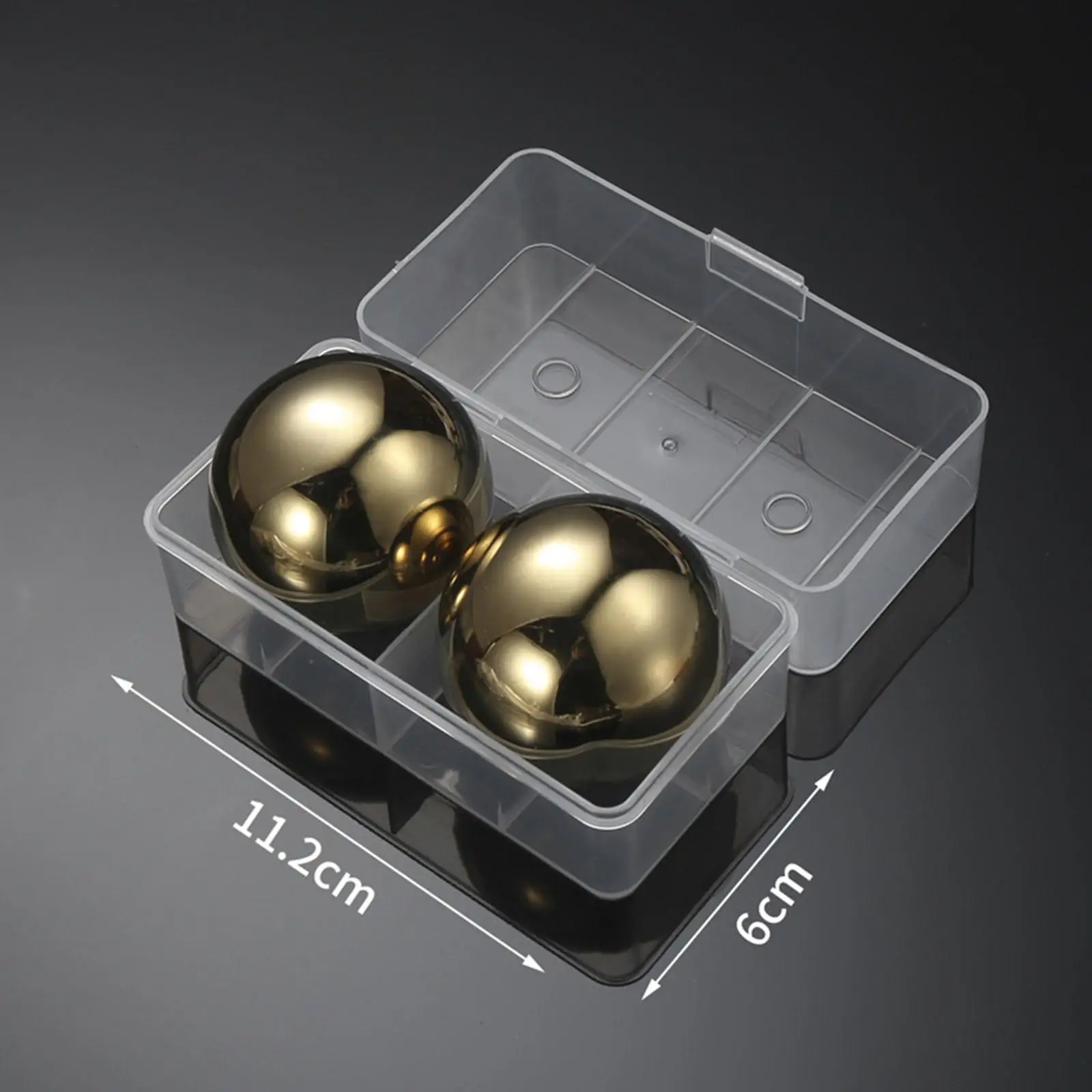 Whiskey Stones 2 Pieces Ice Balls Reusable Chilling Balls Convenient with Storage Box Chilling Spheres Ice Spheres For Husband Drinks Vodka Dad