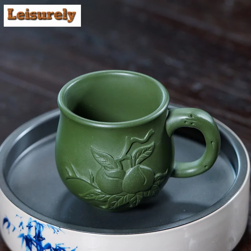 180ml Yixing Purple Clay Peach Coffee Mug Zen Milk Cup Afternoon Tea Mug Wine Beer Bottle Office Water Cup Tea Services Gift