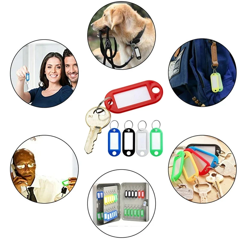 Classic Tags Labels Key Chains,Reusable Plastic Baggage Luggage Tags 10pcs/Set,Plastic Keychain Tags for Diy Name Number