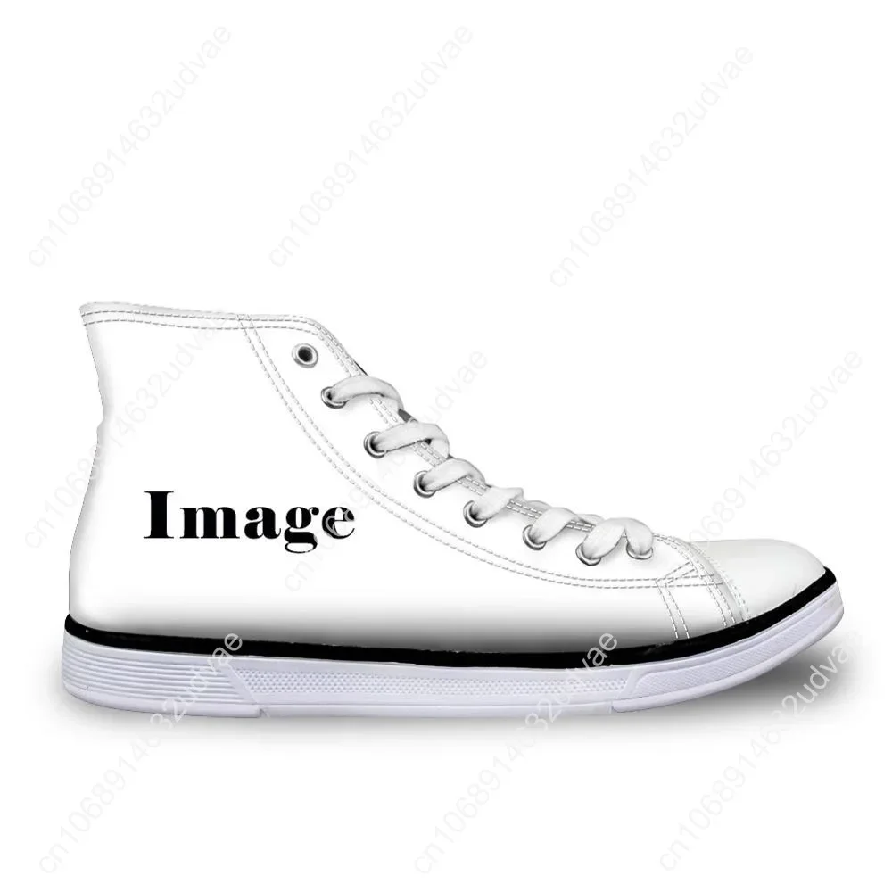 Woman Sneaker Free Custom Your Logo Image Brand Female Casual Vulcanize Zapatos High Top Shoes Size 35-45 Wholesale Dropshipping
