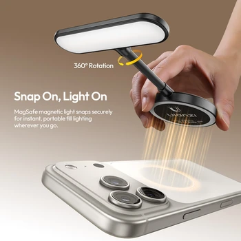 Ulanzi M10 Magnetic Flexible Phone Light 5-Level Color Temperature Brightness for Smartphone Livestreaming Vlog Shots Fill Light