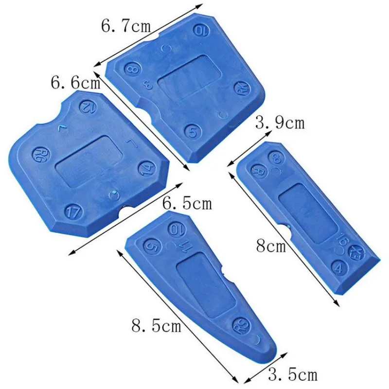 Car Scraper Tool Kit Grouting Set Smoothing Trowel Grout Remover Silicone Joint Filler Smoothing Spatula for Sealant Cleaning