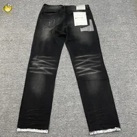 High Street Vintage Fashion Casual Jeans Pants Men Woman Washed Black Damaged Hole Old Hip Hop Trousers 2