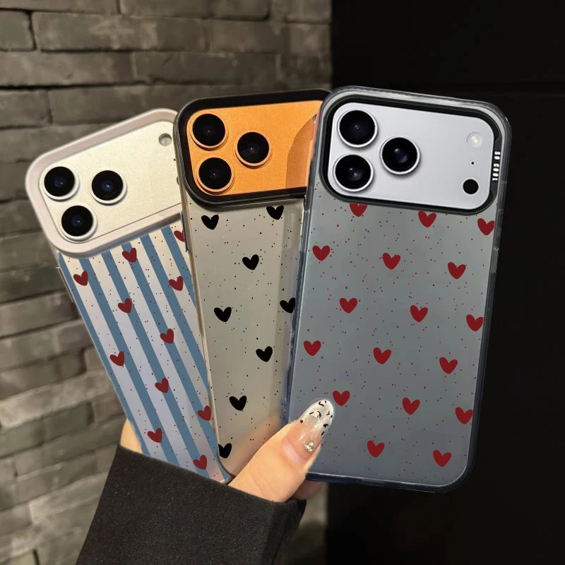 Love Heart Pattern Hard Phone Case