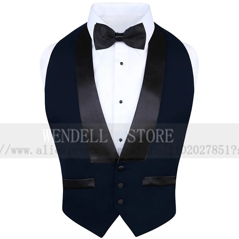 Men's Vest Gentleman Elegant Lapel Formal Classic Business Groomsmen Wedding Custom Sleeveless Vest