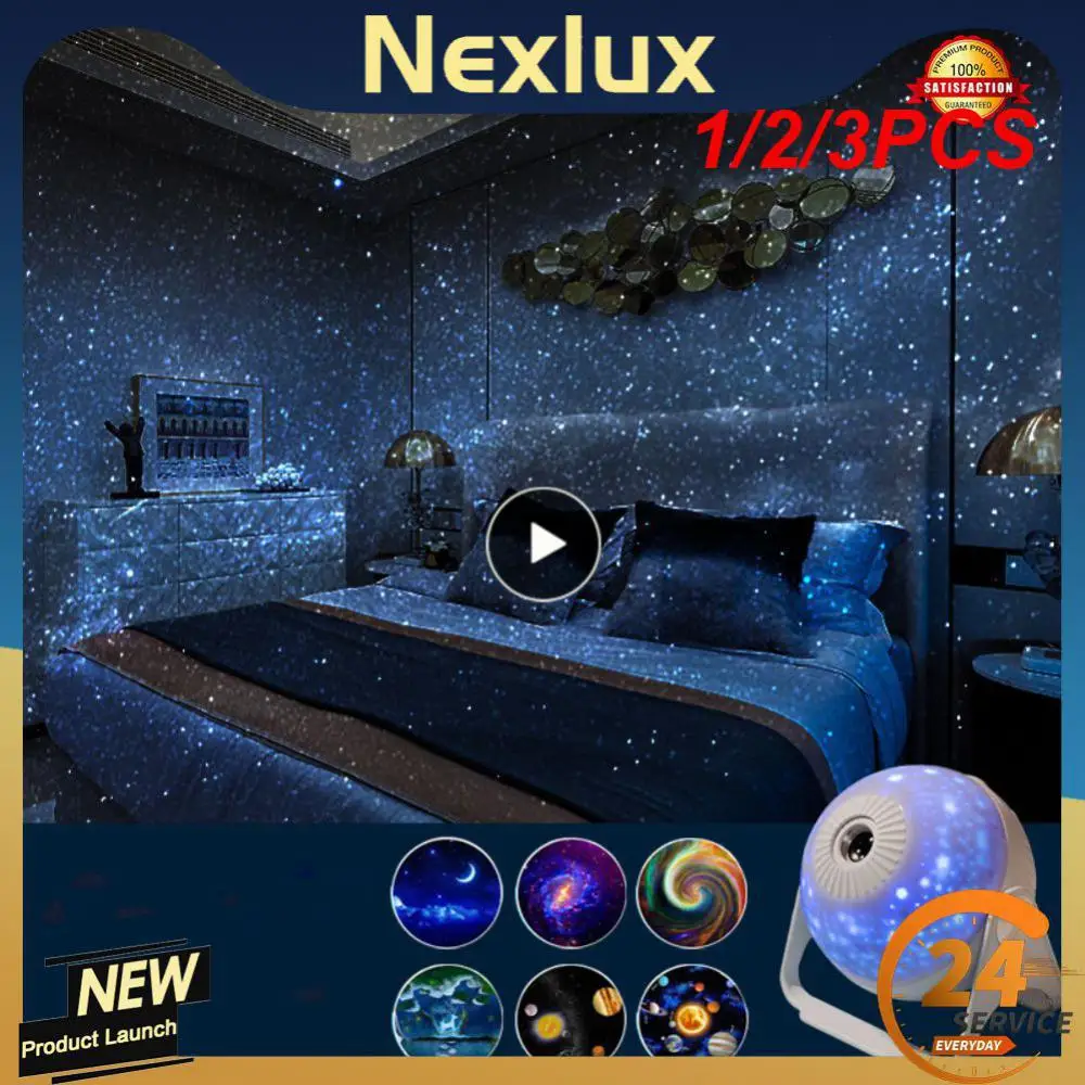 

1/2/3PCS in 1 Star Night Lights Projector Galaxy Projector 360° Rotate Planetarium Starry Sky Projector for Kids Bedroom Home