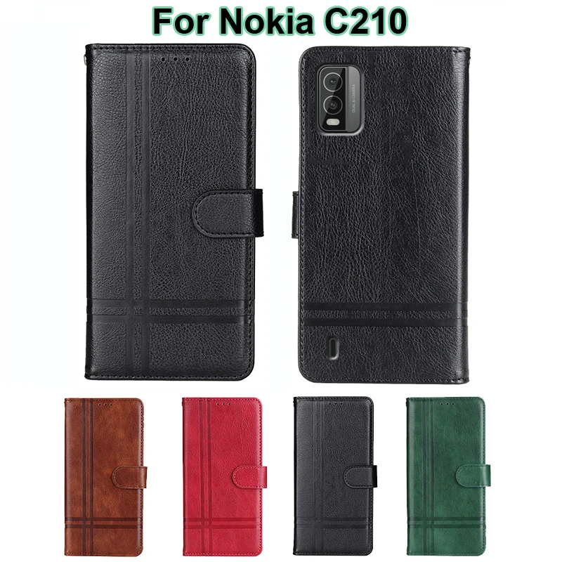 

Wallet Case For Nokia C210 чехол Leather Coque Magnetic Phone Capa Cover For Capinha De Celular Nokia C210 2023 6.3" Funda Etui