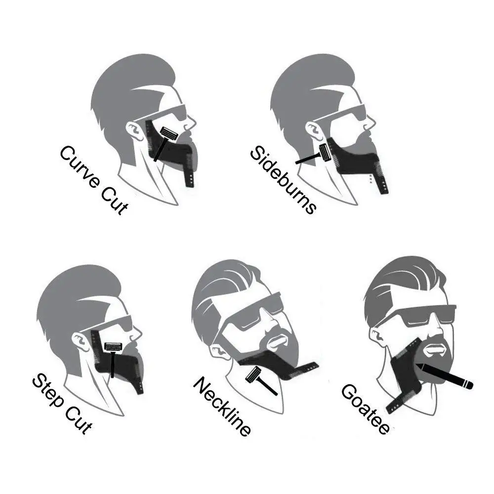 Beard Styling Shaping Template Comb - Image 1